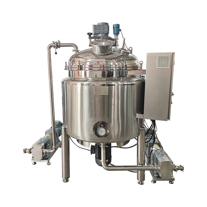 Electric-Heated Wall-Scraping Emulsifying Tank with Rotary-Lobe Pump
