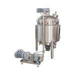 Electric-Heated Wall-Scraping Emulsifying Tank with Rotary-Lobe Pump