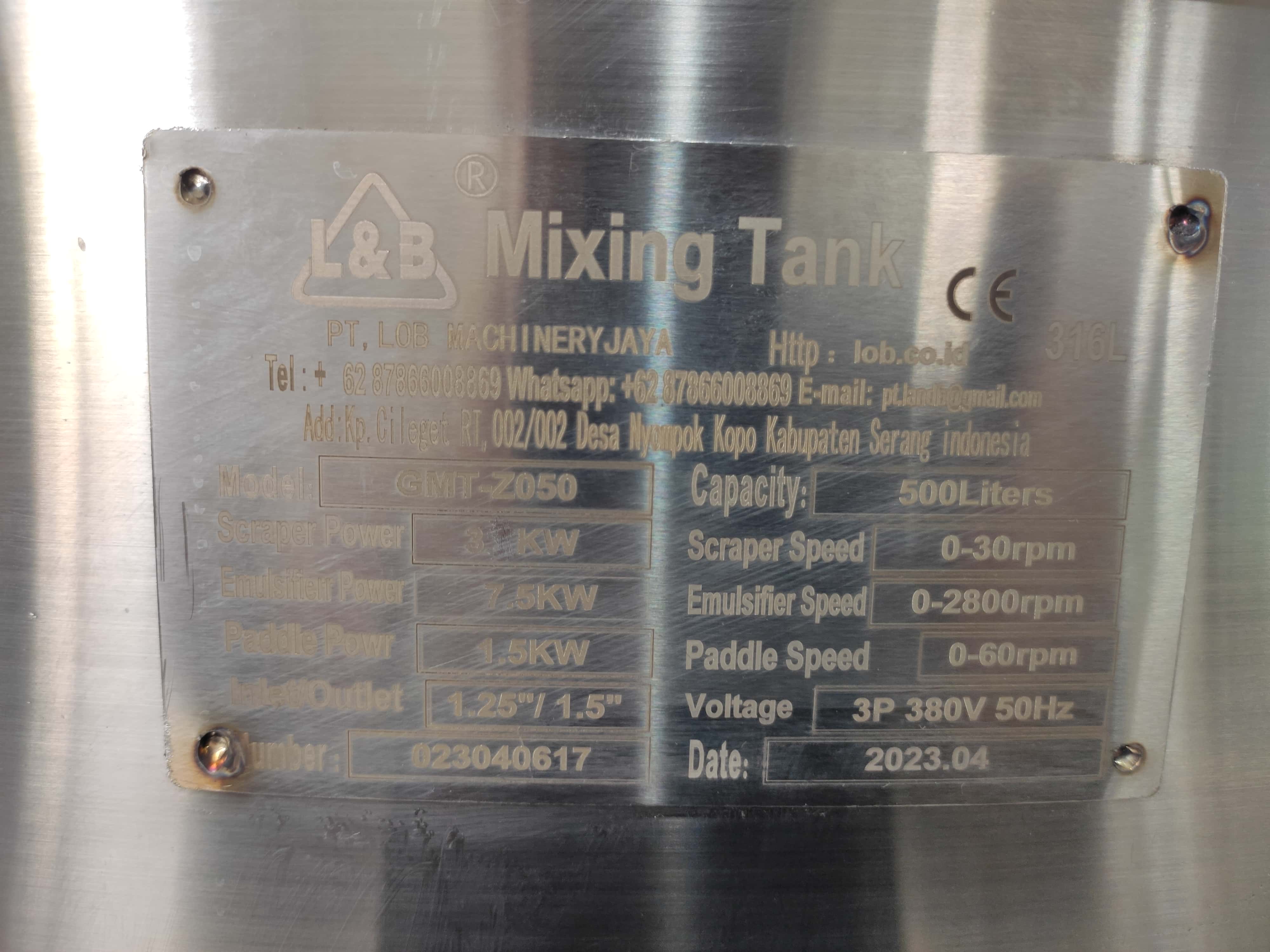 Emulsifying Mixing and Circulation System