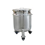 Mobile Round Stainless Steel Storage Tank with Thermometer