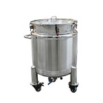 Mobile Round Stainless Steel Storage Tank with Thermometer