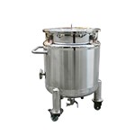 Mobile Round Stainless Steel Storage Tank with Thermometer