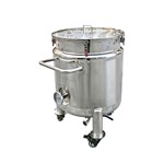 Mobile Round Stainless Steel Storage Tank with Thermometer