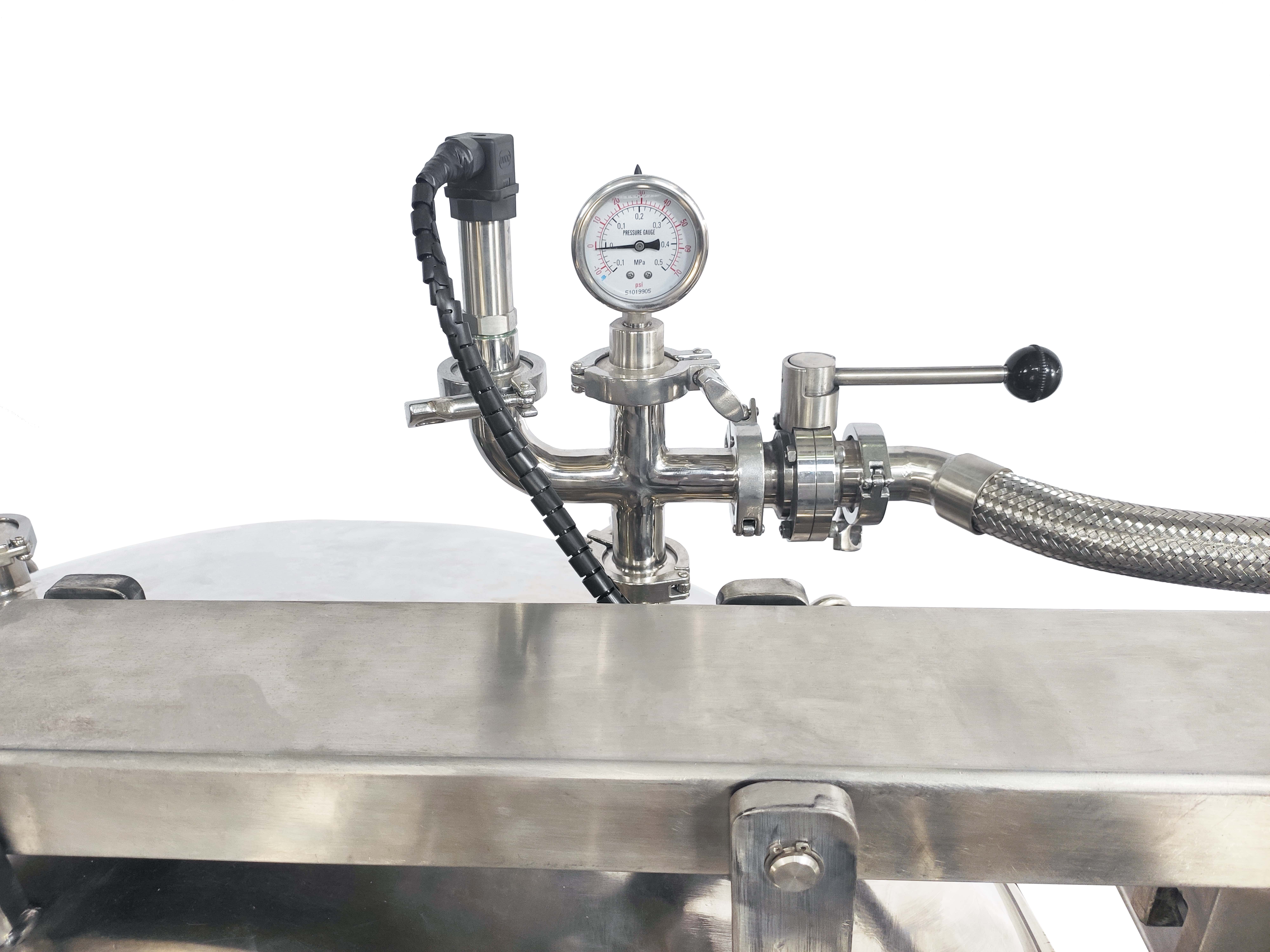 Open-Lid Vacuum Jacketed Kettle with Bottom Wall Scraper