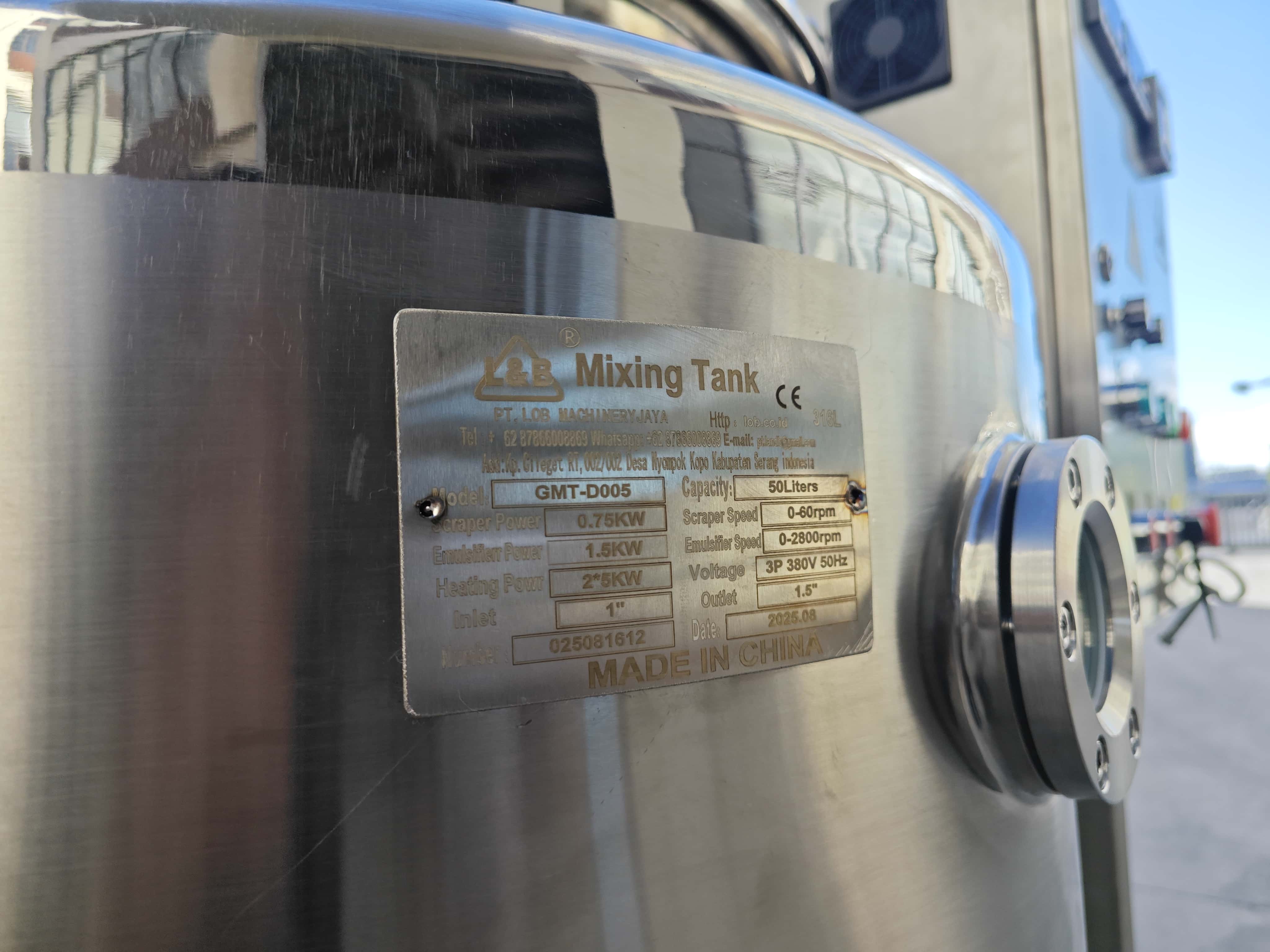 Skid-Mounted Emulsifying Tank with Control Cabinet