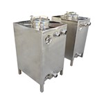 Square Stainless Steel Storage Tank with Three Front Connections