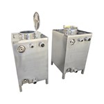 Square Stainless Steel Storage Tank with Three Front Connections