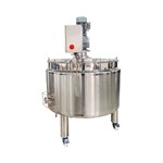 Steam-heated Mixing Tank With Wall-scraping Agitator