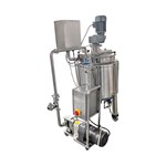 Wall-Scraping Mixing Tank with Rotary-Lobe Pump