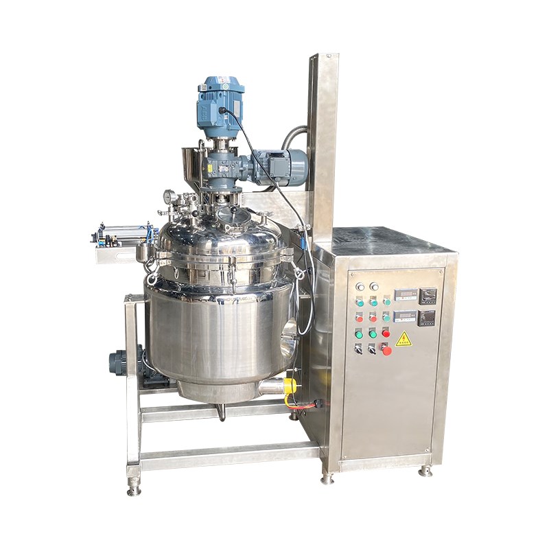 Wall-Scraping Mixing Tank with Rotary-Lobe Pump and Filling Machine