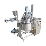 Wall-Scraping Mixing Tank with Rotary-Lobe Pump and Filling Machine