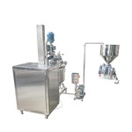 Wall-Scraping Mixing Tank with Rotary-Lobe Pump and Filling Machine