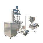 Wall-Scraping Mixing Tank with Rotary-Lobe Pump and Filling Machine