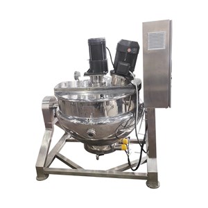 Electric-Heated Manual-Tilt Open Scraper and Emulsifying Jacketed Kettle