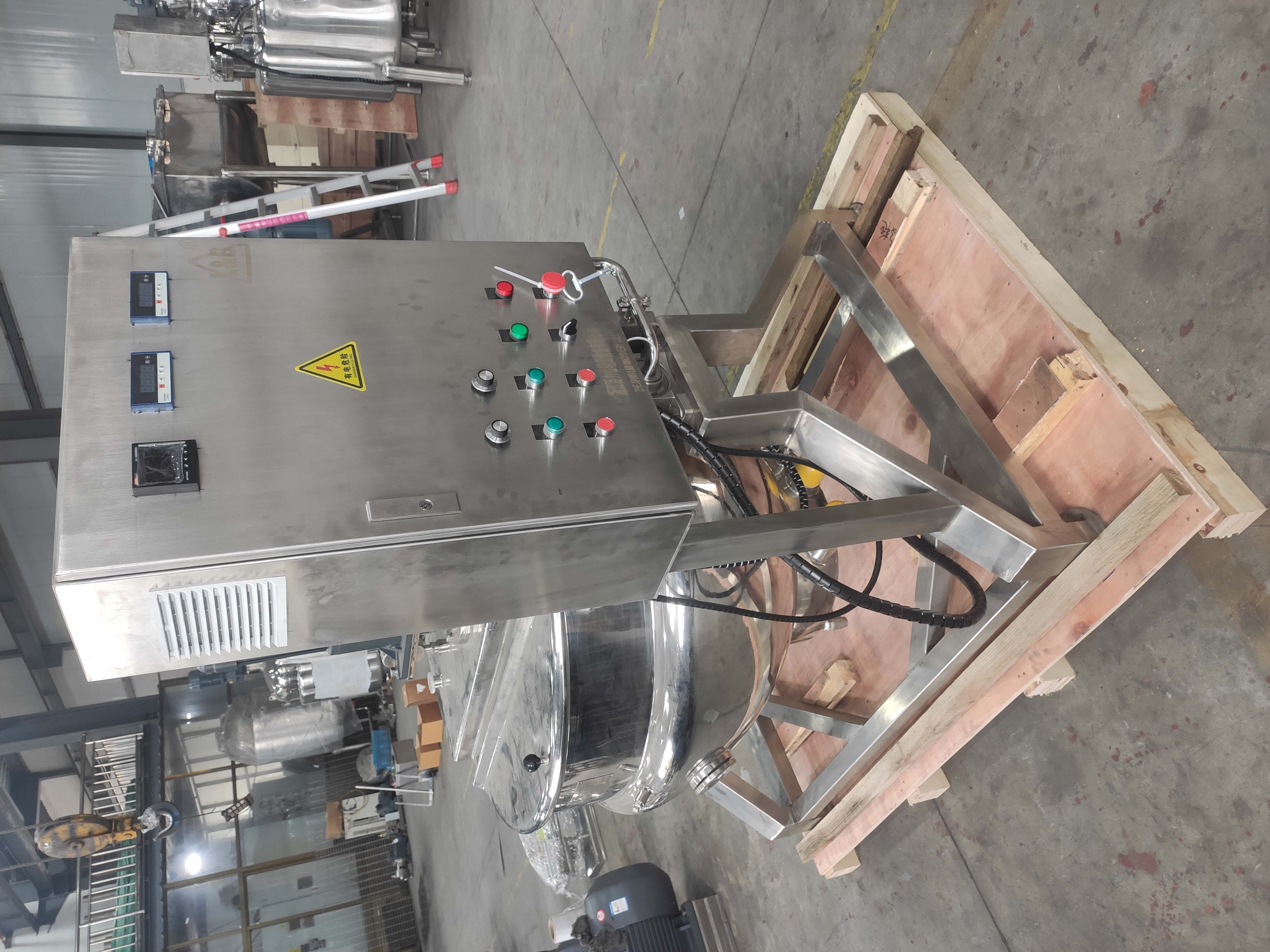 Electric-Heated Manual-Tilt Open Scraper and Emulsifying Jacketed Kettle