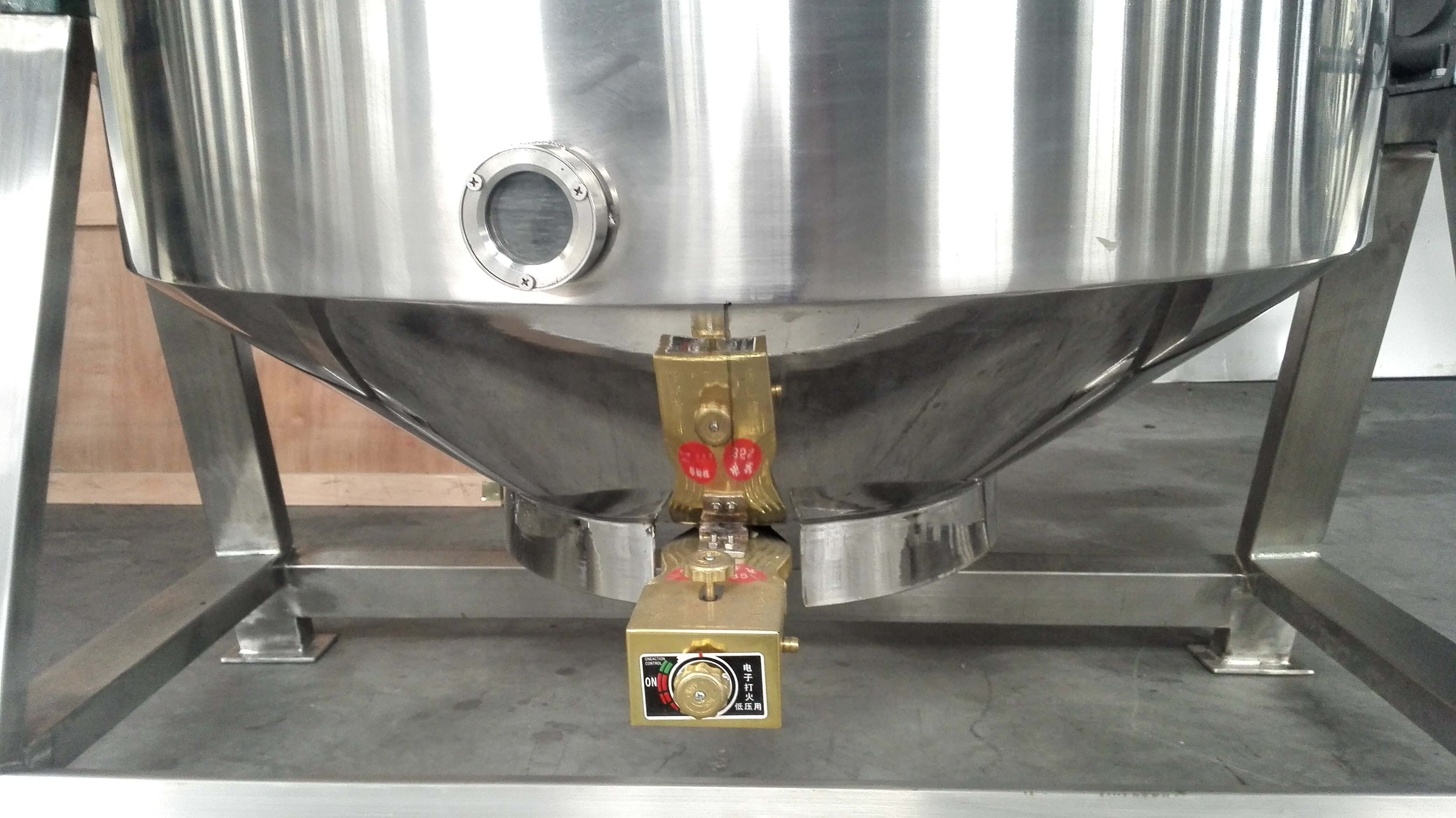 Gas-Heated Manual-Tilt Sealed Scraper Jacketed Kettle