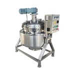 Gas-Heated Manual-Tilt Sealed Scraper Jacketed Kettle with Control Cabinet