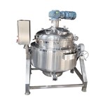 Gas-Heated Manual-Tilt Sealed Scraper Jacketed Kettle with Control Cabinet